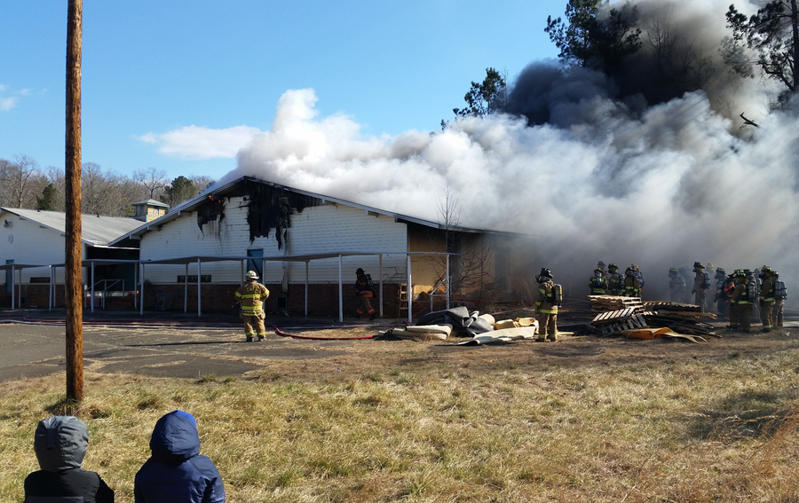 Image of fire training on former motel